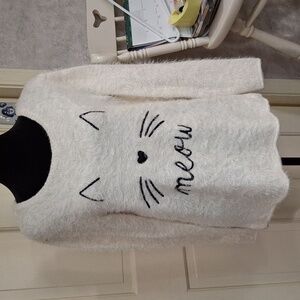 "H&M, SZ. S/M, Soft and fuzzy," Cat Meow" sweater. Acrylic and polyester.